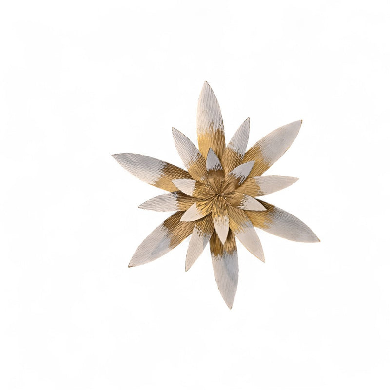 Golden Bloom Metallic Wall Art