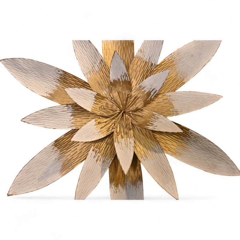 Golden Bloom Metallic Wall Art