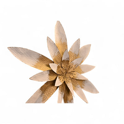 Golden Bloom Metallic Wall Art