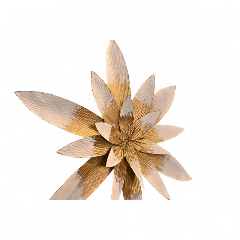 Golden Bloom Metallic Wall Art