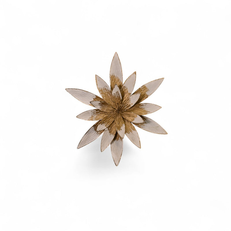 Golden Bloom Metallic Wall Art