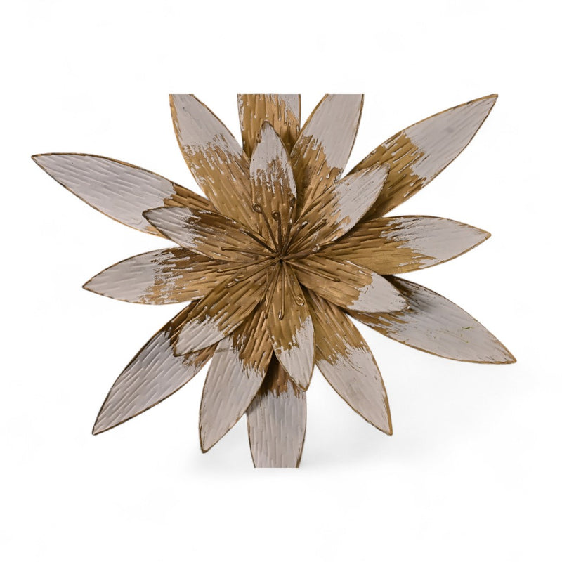 Golden Bloom Metallic Wall Art