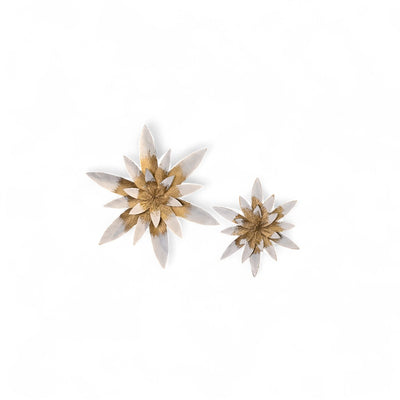 Golden Bloom Metallic Wall Art