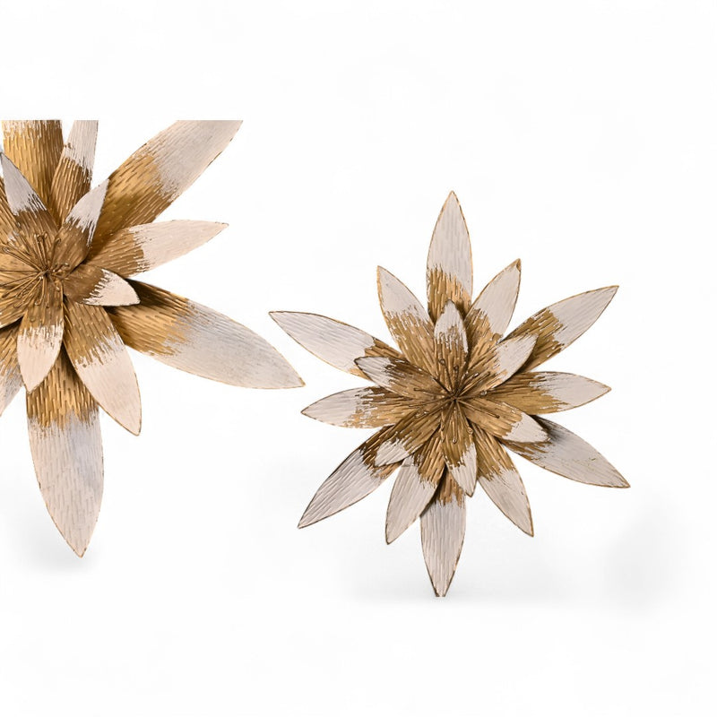 Golden Bloom Metallic Wall Art