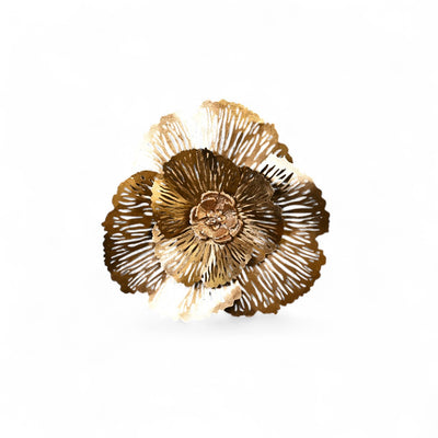 Brass Golden Floral Metal Wall Art