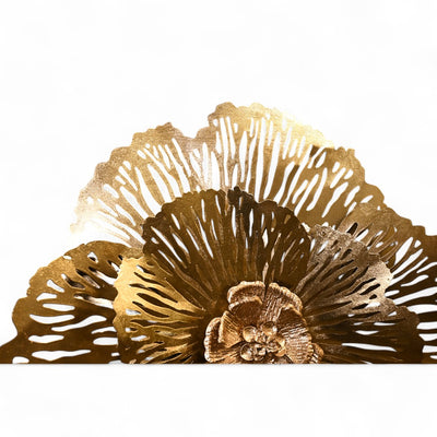 Brass Golden Floral Metal Wall Art