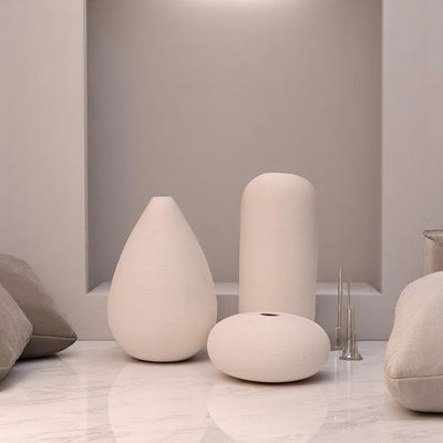 Luna Form Trio Ceramic Vases