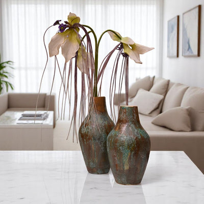 Verdigris Echo Ceramic Vases