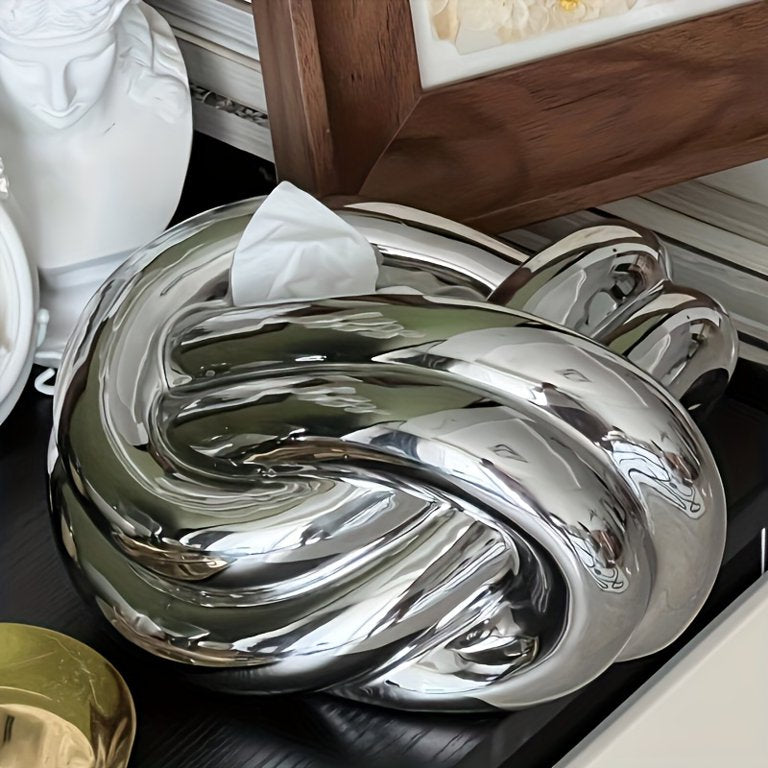 Puffed Knot Ceramic Tissue Box