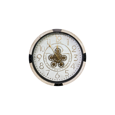 Vintage Ivory Gearwork Wall Clock