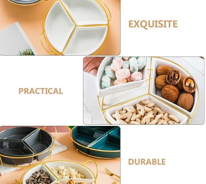 Ceramic Fruit Bowl Cookie Platter Desk Tray