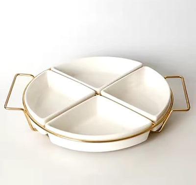 Ceramic Fruit Bowl Cookie Platter Desk Tray