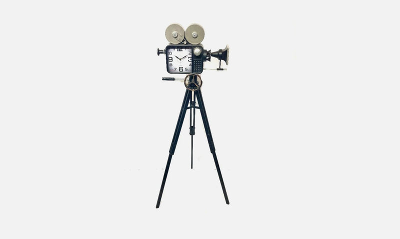 Metallic Camera Clock (71 x 71 x 158 cm)