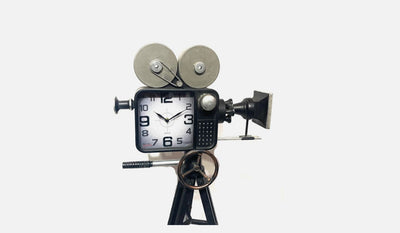 Metallic Camera Clock (71 x 71 x 158 cm)