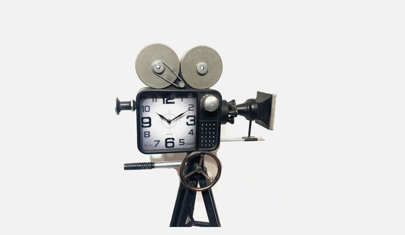 Metallic Camera Clock (71 x 71 x 158 cm)