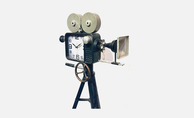 Metallic Camera Clock (71 x 71 x 158 cm)
