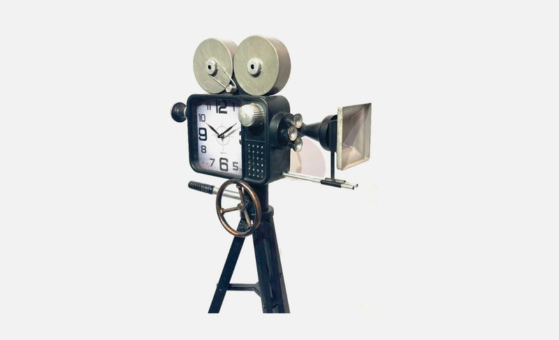 Metallic Camera Clock (71 x 71 x 158 cm)