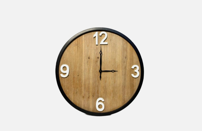 Metal & Wood Wall Clock