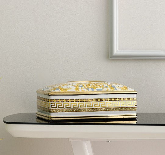 Imperial Luxe Versace-textured Tissue Box
