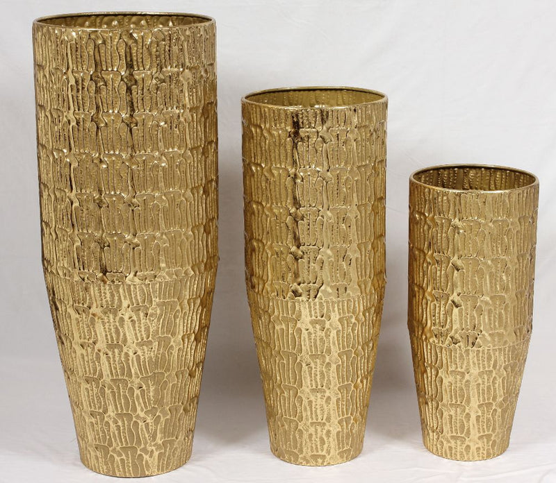 Branded Metal Floor Vases/ Planters