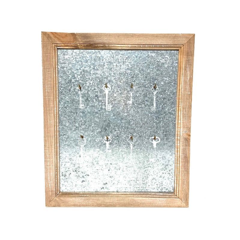 Wood-Aluminium Plain Key Rack