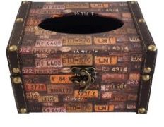 Antique Wooden Tissue Holder