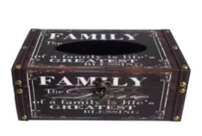 Antique Wooden Tissue Holder