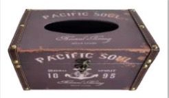 Antique Wooden Tissue Holder