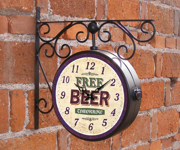 Vintage Double-sided Wall Clock