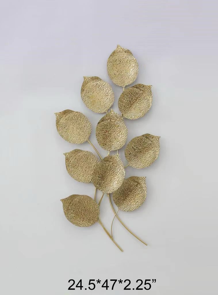 Metallic Leaf Wall Art