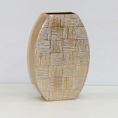 Disc-shaped Crinkled Vases
