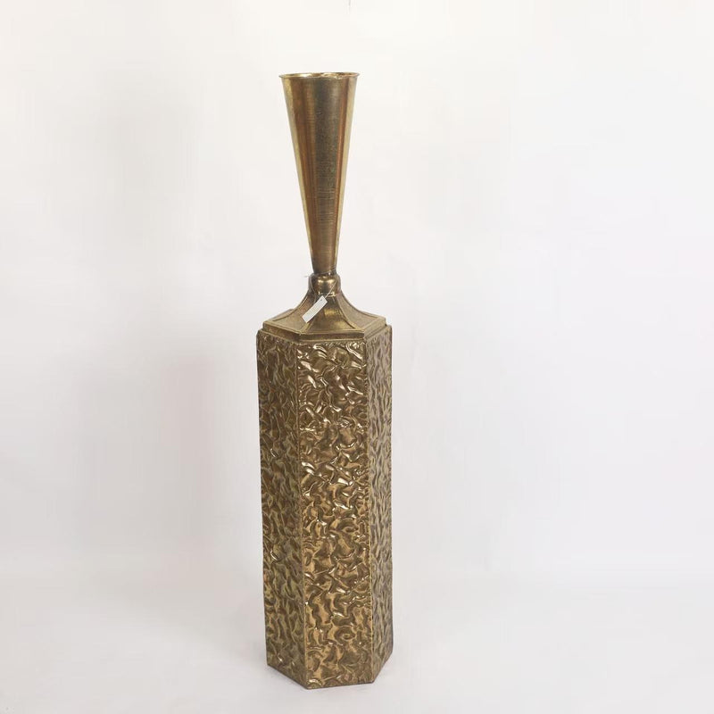 Brass Metal Floor Vase