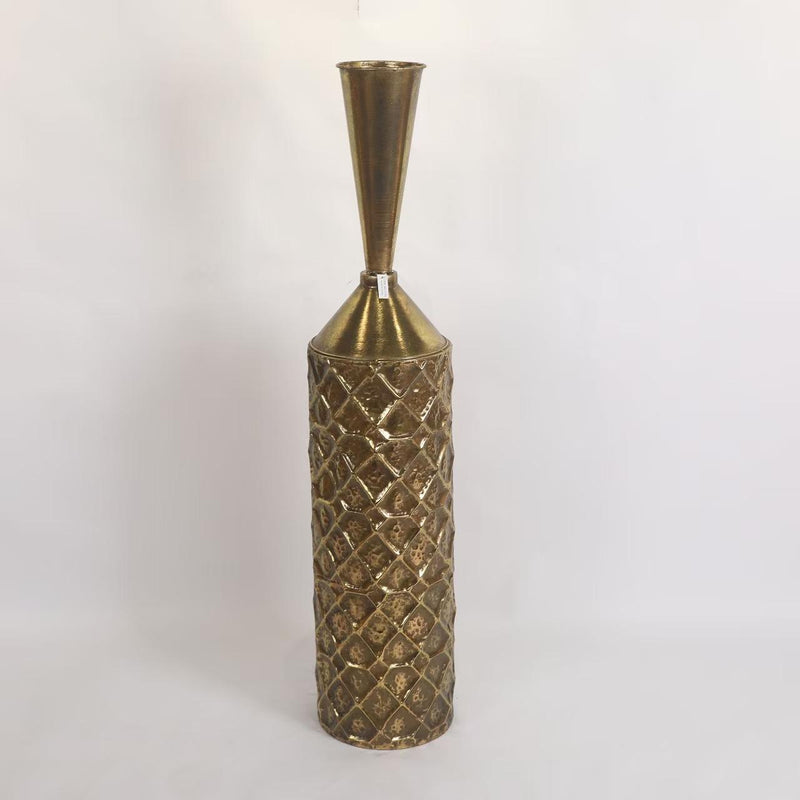 Branded Brass Metal Floor Vase