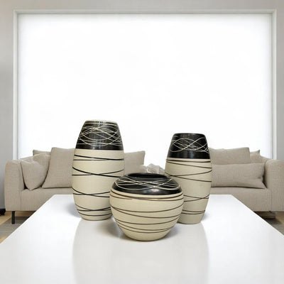 Ebony Sands Ceramic Vases