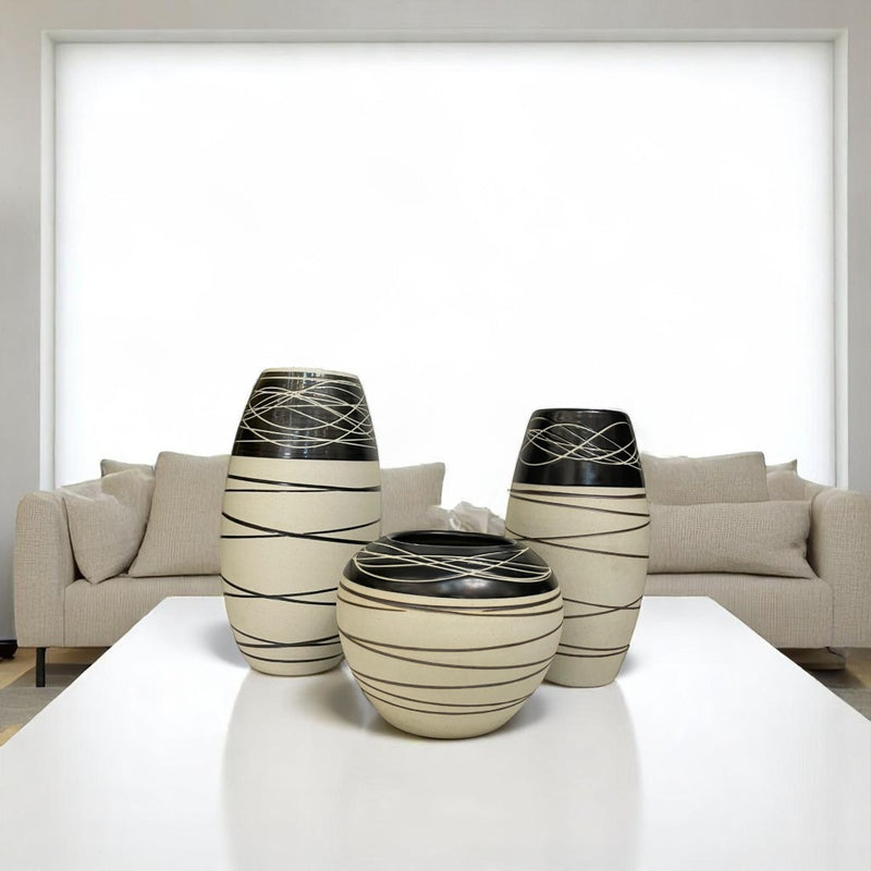 Ebony Sands Ceramic Vases