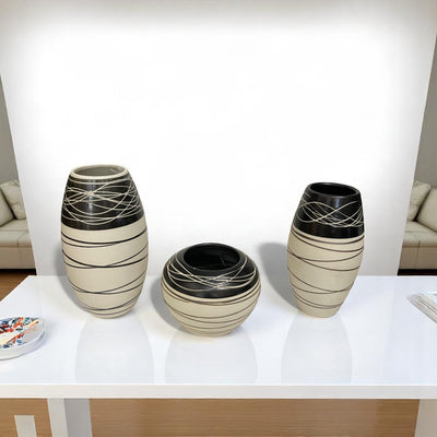 Ebony Sands Ceramic Vases