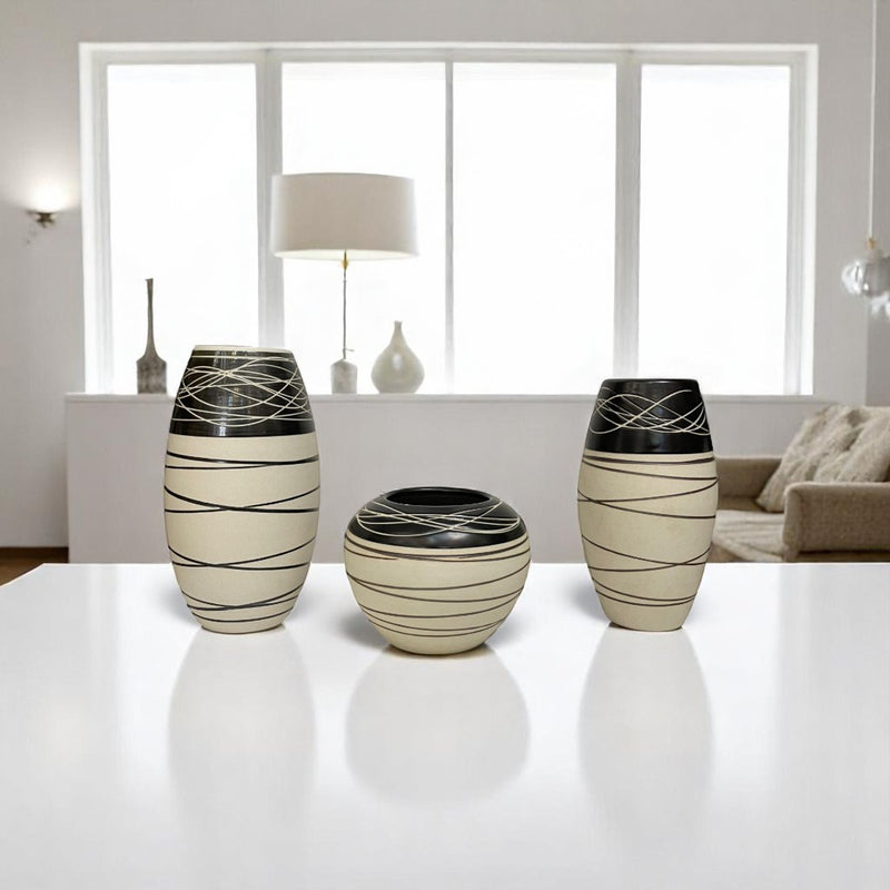 Ebony Sands Ceramic Vases