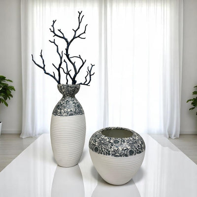 Forest Ripple Ceramic Vases