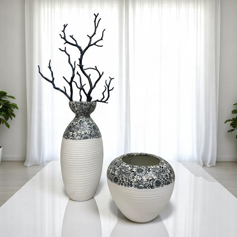 Forest Ripple Ceramic Vases