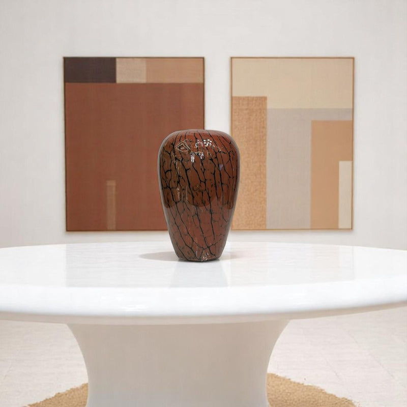 Italian Murano Brown Glass Vases Set