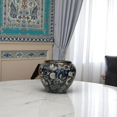 Royal Blue Elegance Ceramic Vase Set