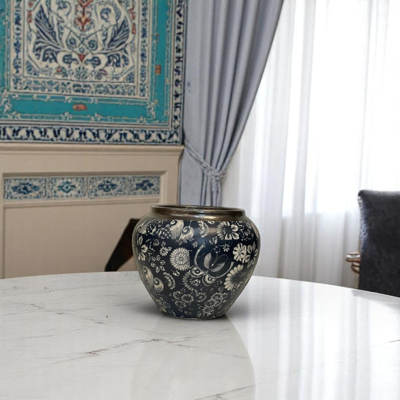 Royal Blue Elegance Ceramic Vase Set