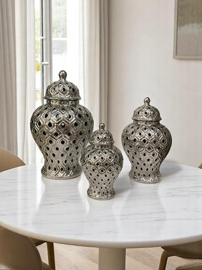 Porpoise Netted Porcelain Candy Jar