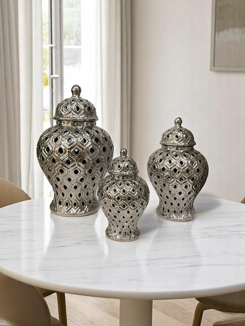 Porpoise Netted Porcelain Candy Jar