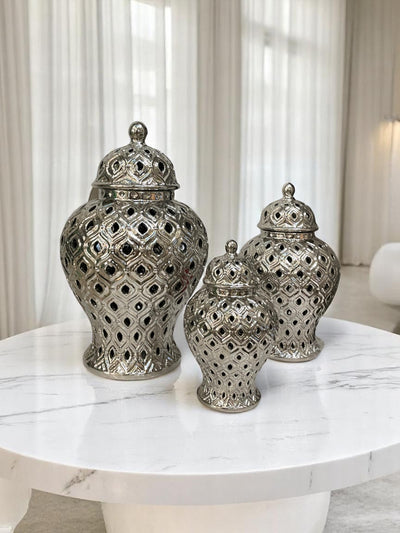 Porpoise Netted Porcelain Candy Jar