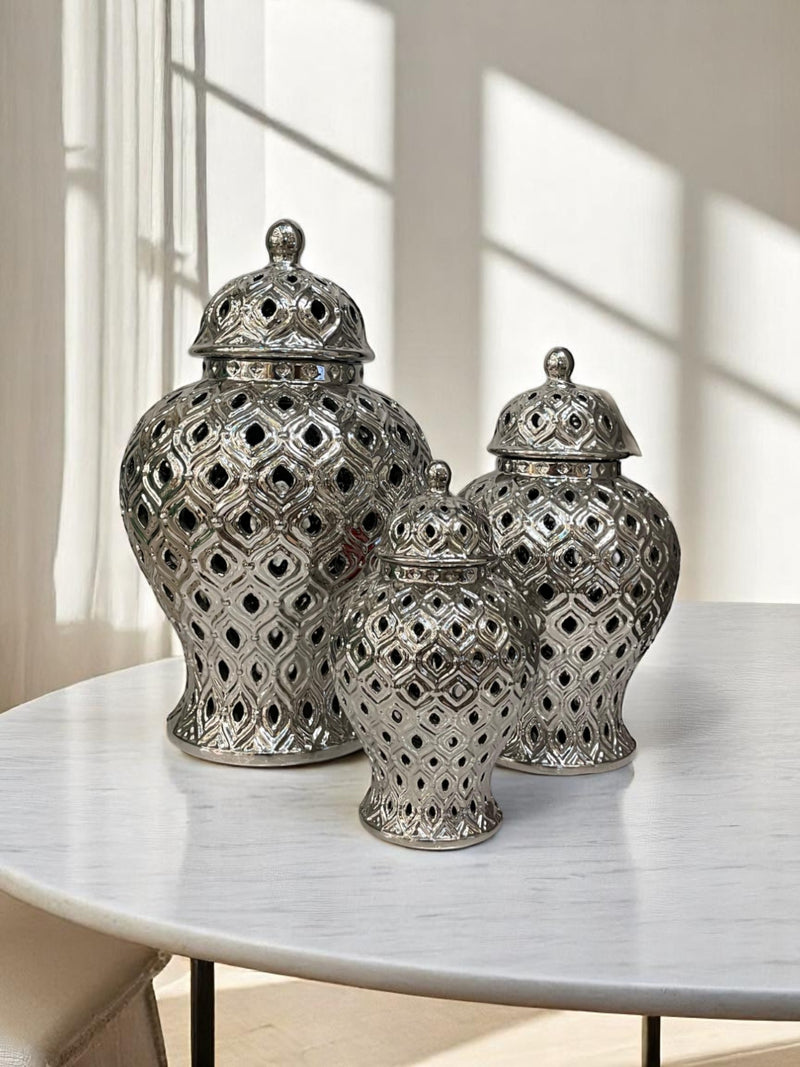 Porpoise Netted Porcelain Candy Jar