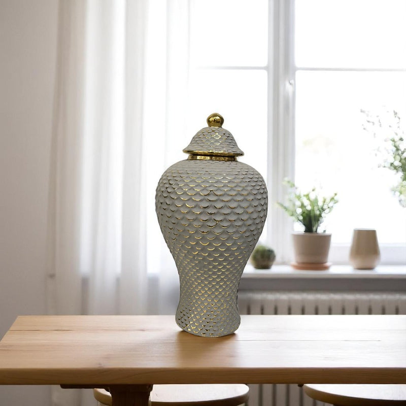 Czech Grey Porcelain Candy Jar