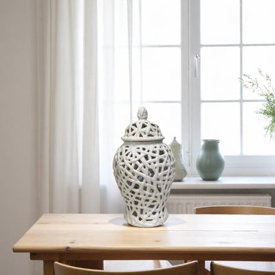 Milky Netted Candy Jar