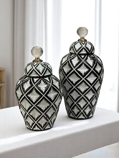 Czech Grey Ceramic Candy Jar