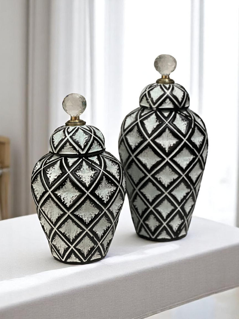 Czech Grey Ceramic Candy Jar